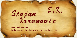 Stojan Korunović vizit kartica